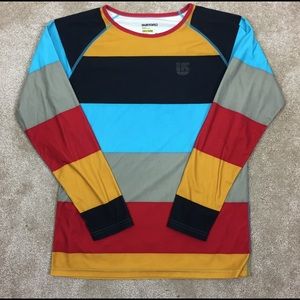 BURTON Dry Ride STRIPED Snowboard THERMAL SHIRT XL